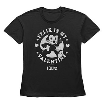 Women's Felix The Cat Felix Is My Valentine Graphic Tee