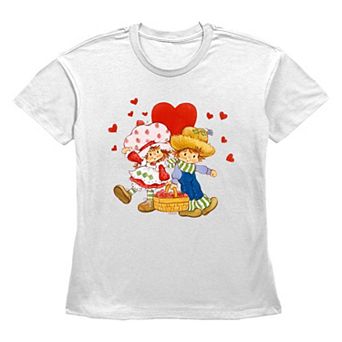 Women's Strawberry Shortcake And Huckleberry Pie Love Graphic Tee