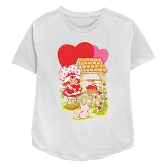 Women's Strawberry Shortcake And Custard Love Well Relaxed Fit Graphic Tee