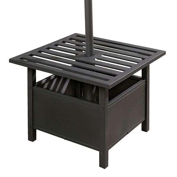 ihome patio umbrella side table TisYourSeason Outdoor Wood End Table Pool Furniture (Natural Finish) : Patio, Lawn & Garden Designed with stability in mind TisYourSeason Outdoor Wood Umbrella Side