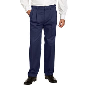 KingSize Men's Big & Tall Classic Fit Wrinkle-Free Expandable Waist Pleat Front Pants