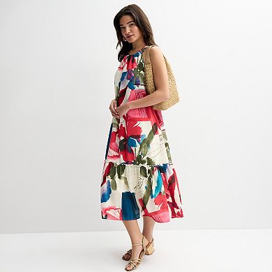 Women's 5th + Madison Edit Halter Neck Tiered Maxi Dress