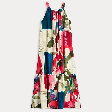 Women's 5th + Madison Edit Halter Neck Tiered Maxi Dress