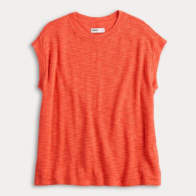 Petite Sonoma Goods For Life® Open Knit Muscle Tee