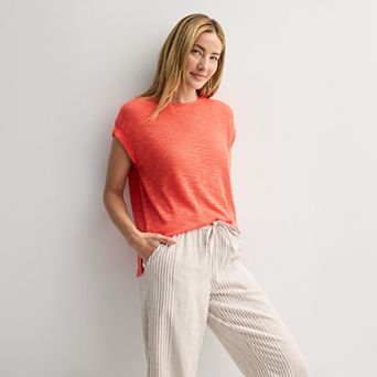 Petite Sonoma Goods For Life® Open Knit Muscle Tee