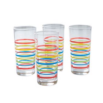 BrylaneHome Bh Exclusive Set Of 4 Santa Fe Highball Glasses