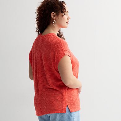 Plus Size Sonoma Goods For Life® Open Knit Muscle Tee
