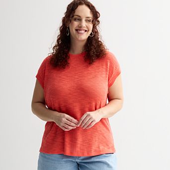 Plus Size Sonoma Goods For Life® Open Knit Muscle Tee