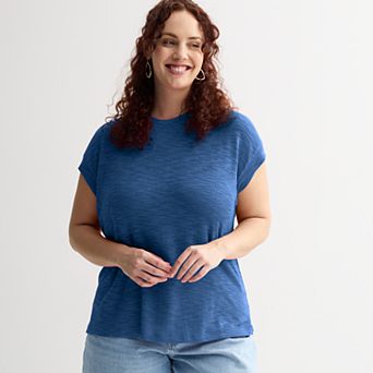Plus Size Sonoma Goods For Life® Open Knit Muscle Tee