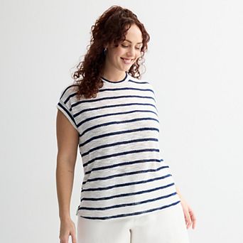 Plus Size Sonoma Goods For Life® Open Knit Muscle Tee