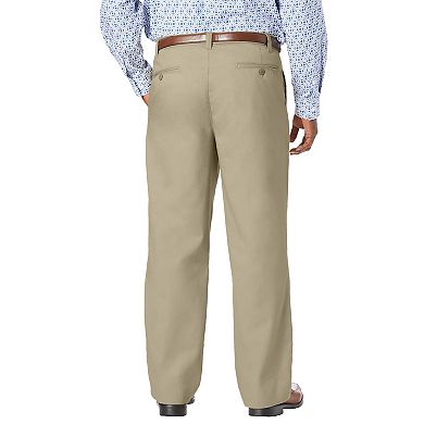 KingSize Men's Big & Tall Relaxed Fit Wrinkle-Free Expandable Waist Pleated Pants