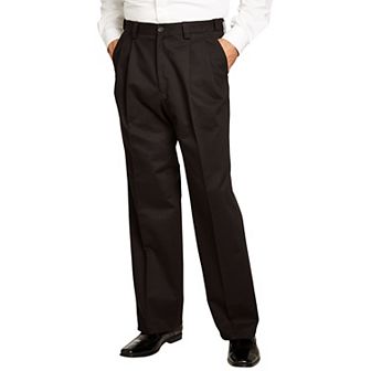 KingSize Men's Big & Tall Relaxed Fit Wrinkle-Free Expandable Waist Pleated Pants