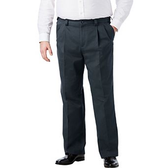 KingSize Men's Big & Tall Relaxed Fit Wrinkle-Free Expandable Waist Pleated Pants