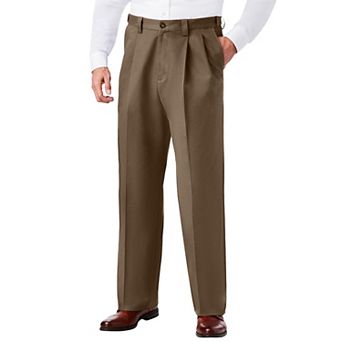 KingSize Men's Big & Tall Relaxed Fit Wrinkle-Free Expandable Waist Pleated Pants