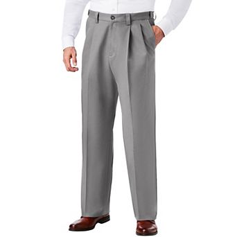 KingSize Men's Big & Tall Relaxed Fit Wrinkle-Free Expandable Waist Pleated Pants