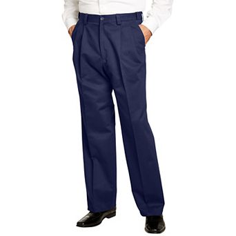 KingSize Men's Big & Tall Relaxed Fit Wrinkle-Free Expandable Waist Pleated Pants