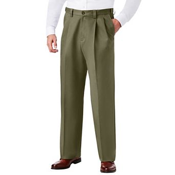 KingSize Men's Big & Tall Relaxed Fit Wrinkle-Free Expandable Waist Pleated Pants
