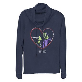 Women's Universal Monsters Love Cowlneck Graphic Lightweight Long Sleeve