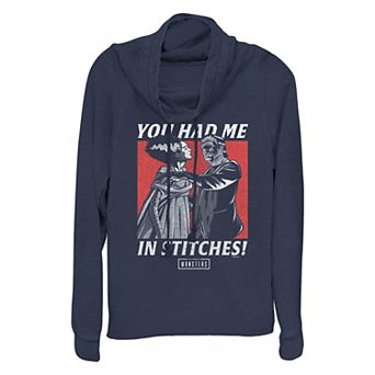 Women's Universal Monsters You Had Me In Stitches Cowlneck Graphic Lightweight Long Sleeve