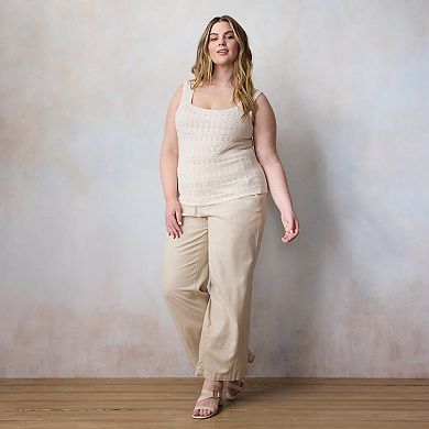 Plus Size LC Lauren Conrad Squareneck Sweater Tank Top