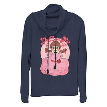 Women's Annabelle You Bring Me To Life Cowlneck Graphic Lightweight Long Sleeve