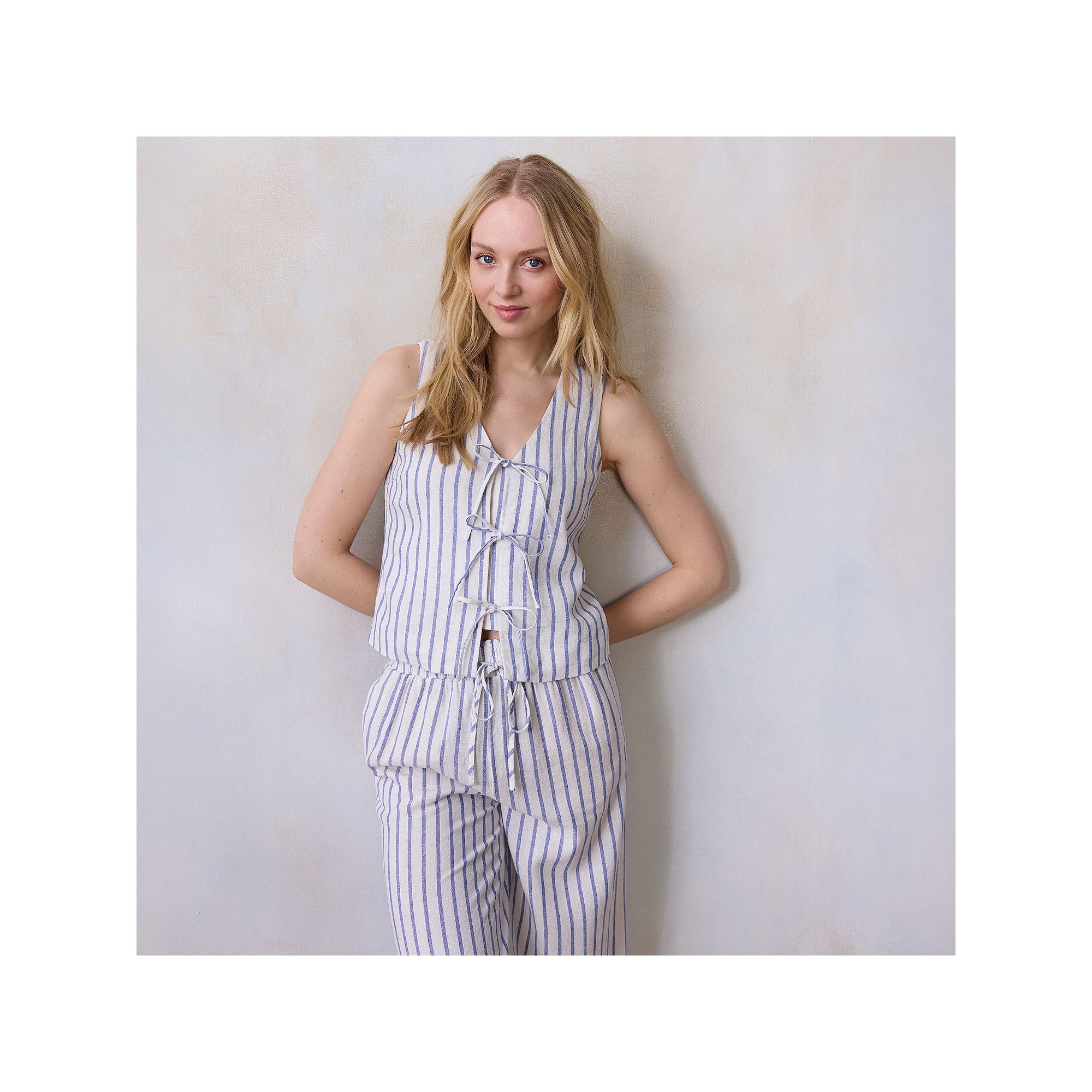 Petite LC Lauren Conrad Tie-Front Vest, Womens, Size: XS Petite, Blue Jodi