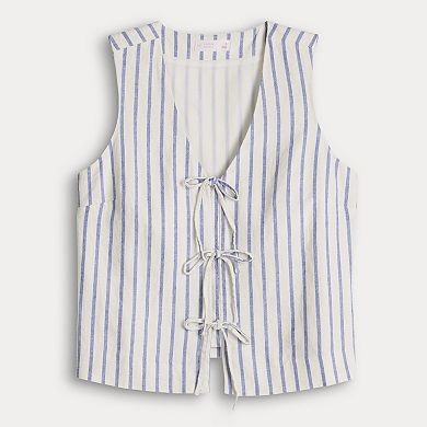 Petite LC Lauren Conrad Tie-Front Vest