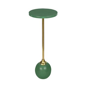 Evelyn 26" Modern Glam Metal/Resin Mosaic Top Pedestal Drink Table and Decorative End Table