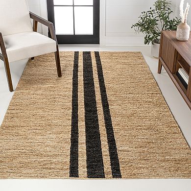 Biot Traditional Rustic Handwoven Jute Area Rug