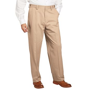 KingSize Men's Big & Tall Classic Fit Wrinkle-Free Expandable Waist Plain Front Pants