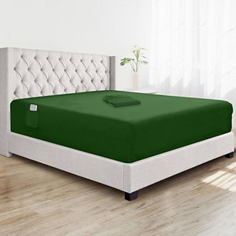 Elegant Comfort Extra Deep 18-21 Inch Fitted Sheet for High Mattress- All Around Elastic with Straps