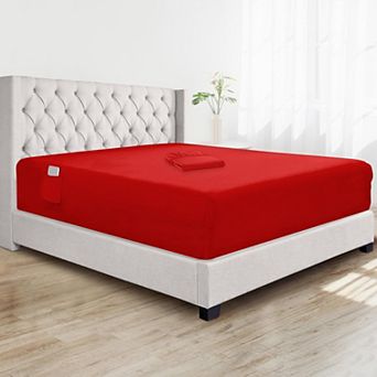 Elegant Comfort Extra Deep 18-21 Inch Fitted Sheet for High Mattress- All Around Elastic with Straps