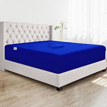 Elegant Comfort Extra Deep 18-21 Inch Fitted Sheet for High Mattress- All Around Elastic with Straps