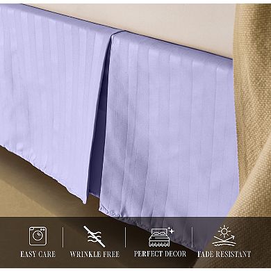 Elegant Comfort 1-Piece Stripe Bed Skirt 14 inch Drop