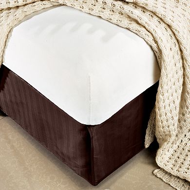 Elegant Comfort 1-Piece Stripe Bed Skirt 14 inch Drop