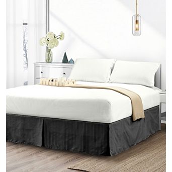 Elegant Comfort 1 pc Stripe Bed Skirt 14 inch Drop