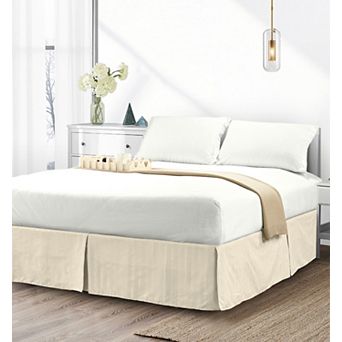 Elegant Comfort 1 pc Stripe Bed Skirt 14 inch Drop