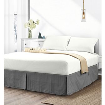Elegant Comfort 1 pc Stripe Bed Skirt 14 inch Drop