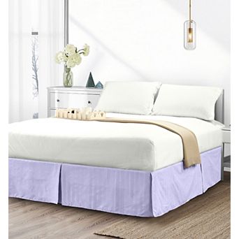 Elegant Comfort 1 pc Stripe Bed Skirt 14 inch Drop