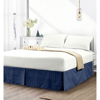 Elegant Comfort 1 pc Stripe Bed Skirt 14 inch Drop