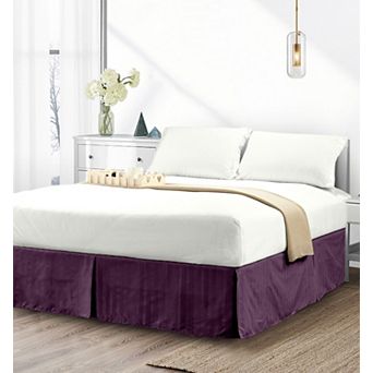 Elegant Comfort 1 pc Stripe Bed Skirt 14 inch Drop