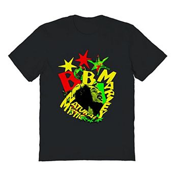 Men's Bob Marley Natural Mystic Texture Graphic Tee