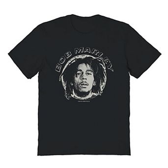 Men's Bob Marley Bob Face Circle Graphic Tee