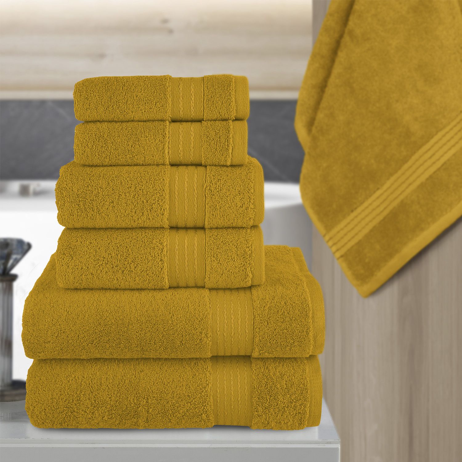 Elegant Comfort Embroidered Turkish Cotton Towel - Thumbnail 3