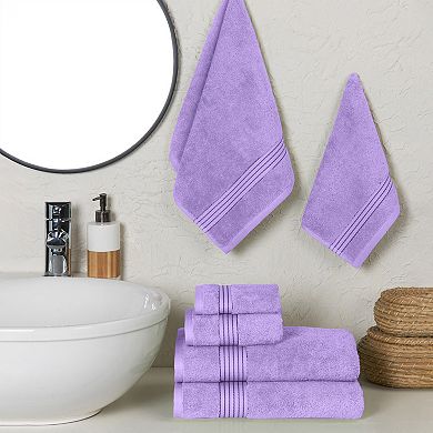 Elegant Comfort 6-Piece Embroidered Turkish Cotton Towel Set