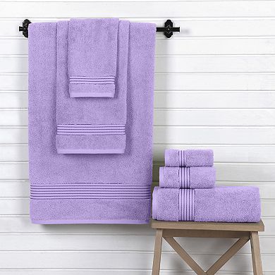 Elegant Comfort 6-Piece Embroidered Turkish Cotton Towel Set