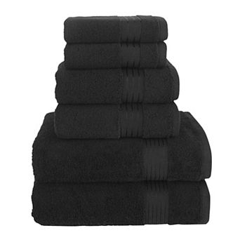 Elegant Comfort 6 pc Embroidered Turkish Cotton Towel Set