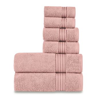 Elegant Comfort 6 pc Embroidered Turkish Cotton Towel Set