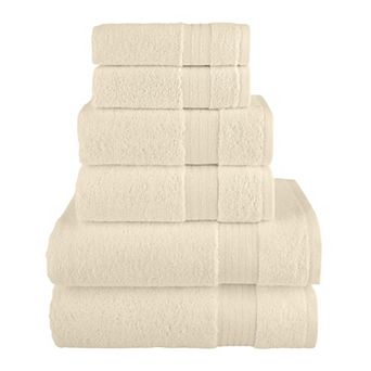 Elegant Comfort 6 pc Embroidered Turkish Cotton Towel Set