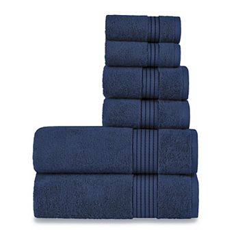 Elegant Comfort 6 pc Embroidered Turkish Cotton Towel Set